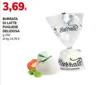 Basko Burrata di latte pugliese deliziosa offerta