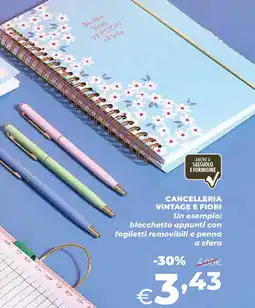Extracoop Cancelleria vintage e fiori offerta