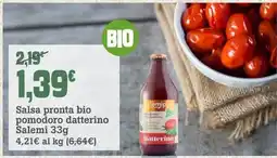 Banco Fresco Salsa pronta bio pomodoro datterino Salemi offerta