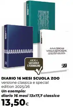 Extracoop Diario 16 mesi scuola zoo offerta