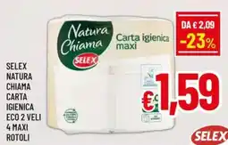 A&O Selex natura chiama carta igienica eco 2 veli 4 maxi rotoli offerta
