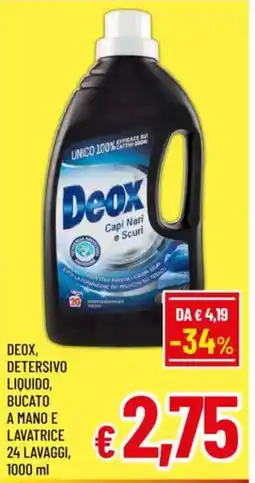 A&O Deox, detersivo liquido, bucato a mano e lavatrice offerta