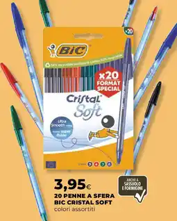 Extracoop 20 penne a sfera bic cristal soft offerta