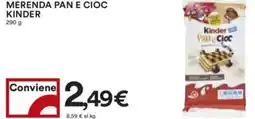 Coop Merenda pan e cioc KINDER offerta