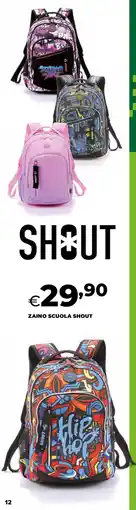 Ipercoop Zaino scuola SHOUT offerta