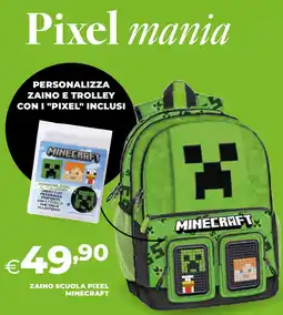 Ipercoop Zaino scuola pixel minecraft offerta