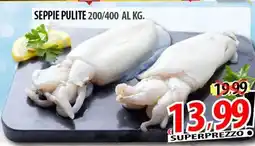 Seppie pulite 200/400 al kg.
