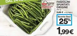 Coop Fagiolini spuntati origine offerta