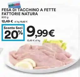 Coop Fesa di tacchino a fette fattorie natura offerta