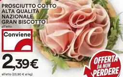 Coop Prosciutto cotto alta qualità nazionale gran biscotto offerta