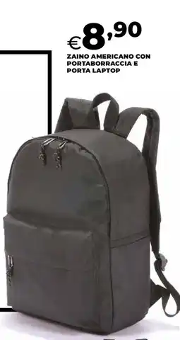 Ipercoop Zaino americano con portaborraccia e porta laptop offerta