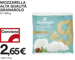 Coop Mozzarella alta qualità GRANAROLO offerta