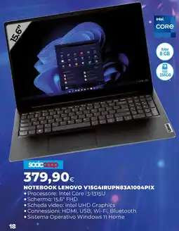 Ipercoop Notebook LENOVO V15G4IRUPN83A1004PIX offerta
