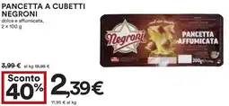 Coop Pancetta a cubetti NEGRONI offerta