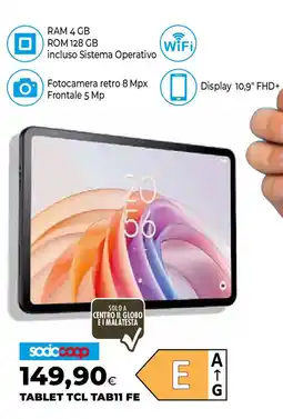 Ipercoop Frontale 5 Mp ablet TCL TAB11 FE offerta