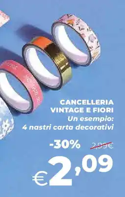 Ipercoop Cancelleria vintage e fiori offerta