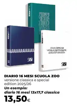 Ipercoop Diario 16 mesi scuola zoo offerta