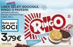Coop Linea gelati gocciole, ringo o pavesini offerta