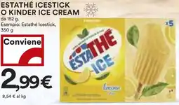 Coop Estathé icestick o kinder ice cream offerta