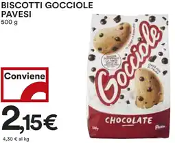 Coop Biscotti gocciole PAVESI offerta