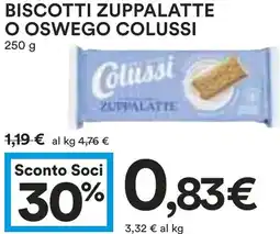 Coop Biscotti zuppalatte o oswego COLUSSI offerta