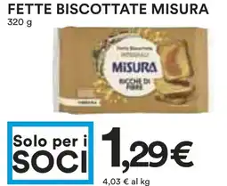 Coop Fette biscottate MISURA offerta