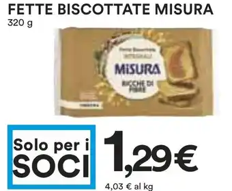 Coop Fette biscottate MISURA offerta