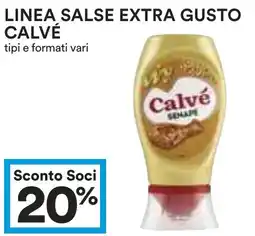 Coop Linea salse extra gusto CALVÉ offerta