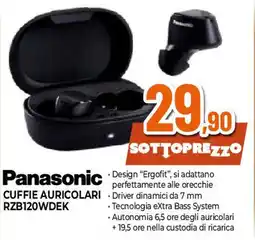 Extracoop Panasonic cuffie auricolari RZB120WDEK offerta