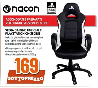 Extracoop Nacon sedia gaming ufficiale playstation CH-350ESS offerta