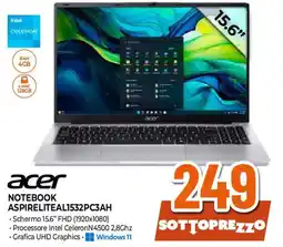 Acer notebook ASPIRELITEAL1532PC3AH