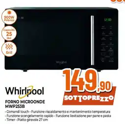 Extracoop Whirlpool forno microonde MWP253B offerta