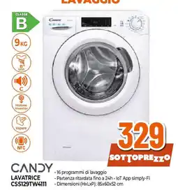 Extracoop CANDY lavatrice CSS129TW4111 offerta
