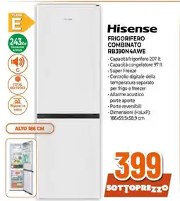 Extracoop Hisense FRIGORIFERO COMBINATO RB390N4AWE offerta