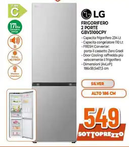 Extracoop LG FRIGORIFERO 2 PORTE GBV3100CPY offerta