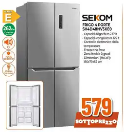 Extracoop Sekom frigo 4 porte SH4D48NV3XE0 offerta