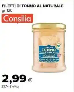 Tigre Amico Consilia filetti di tonno al naturale offerta