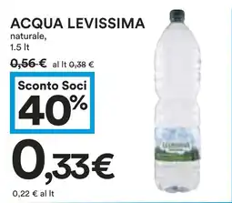 Coop Acqua LEVISSIMA offerta