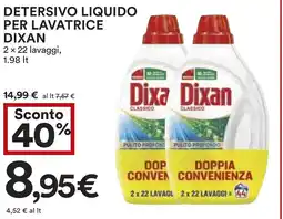 Coop Detersivo liquido per lavatrice DIXAN offerta