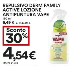 Coop Repulsivo derm family active lozione antipuntura VAPE offerta