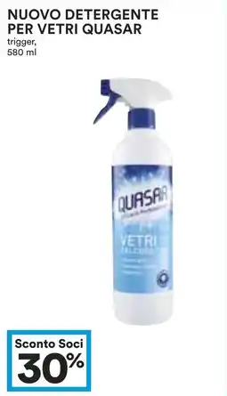 Coop Nuovo detergente per vetri QUASAR offerta