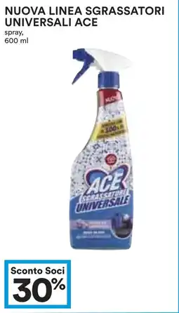 Coop Nuova linea sgrassatori universali ACE offerta