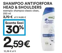 Coop Shampoo antiforfora HEAD & SHOULDERS offerta
