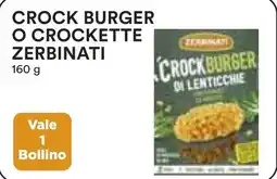 Coop Crock burger o crockette ZERBINATI offerta