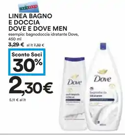 Coop Linea bagno e doccia DOVE E DOVE MEN offerta