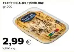 Tigre Filetti di alici tricolore offerta