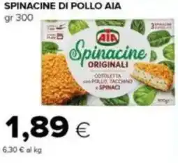 Tigre Spinacine di pollo AIA offerta