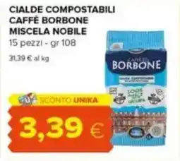 Tigre Cialde compostabili caffè borbone miscela nobile offerta