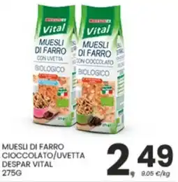 Despar Muesli di farro cioccolato/uvetta DESPAR VITAL offerta