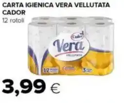 Tigre Carta igienica vera vellutata CADOR offerta